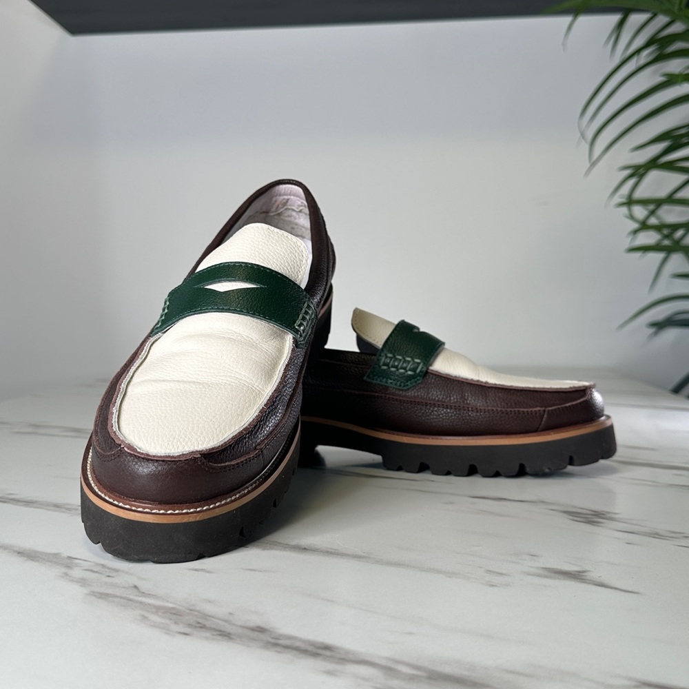 Marc Nolan Men's Adler Chocolate Leather Penny Loafers